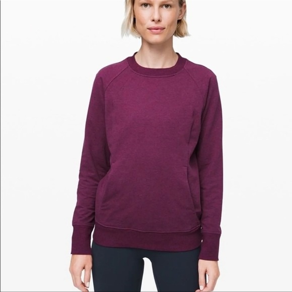 lululemon athletica Tops - Lululemon Scuba Crew Heathered Marvel Size 8 Like New Condition